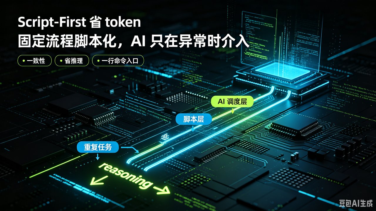 Script-First:把重复决策固化成脚本,省下 AI 临场推理的 token