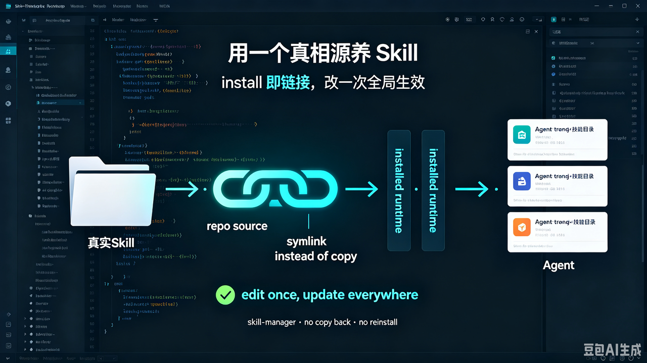 封面图:一个真相源养 Skill——不成熟、天天改,也不怕改崩