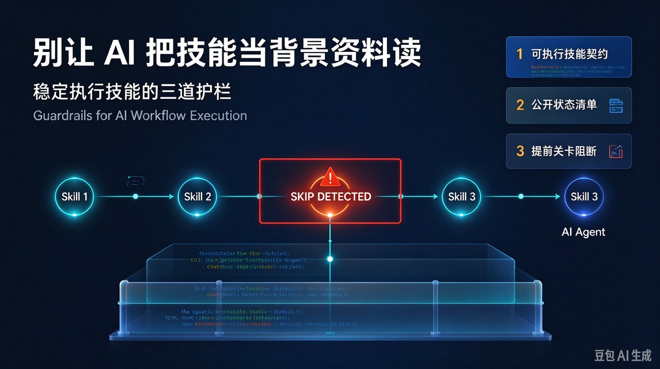 封面图:防止 AI 漏执行技能的护栏