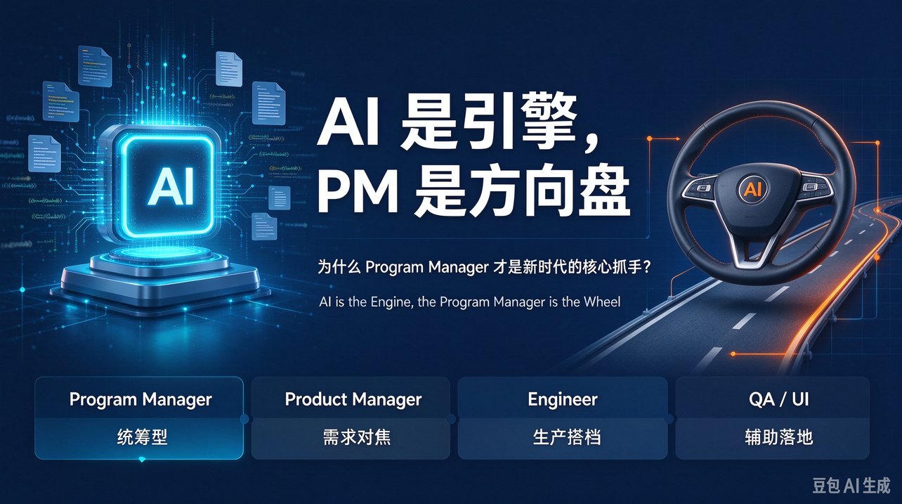 封面图:AI 是引擎,PM 是方向盘